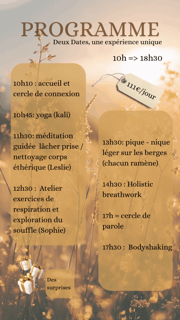 Respiration et reconnexion Retraite spirituelle France Retraite bien-être France Retreat yoga France Méditation en pleine nature France Séance de Breathwork France Séjours bien-être France Retraite énergétique France Retraite detox France Retraite entre femmes France Équilibre corps esprit France Retraite holistique Bien-être personnel Voyage spirituel Développement personnel Retraite de groupe Auto-découverte